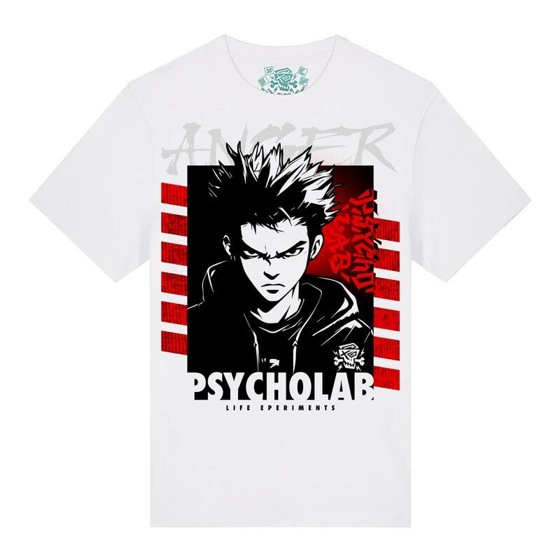 T-Shirt Manches courtes  de Psycholab - Anger - S à 3XL - pour Homme - blanc - Psycholab