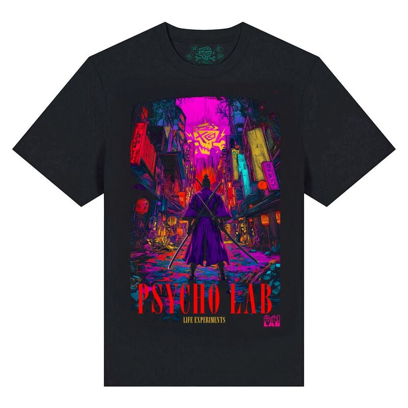 T-Shirt Manches courtes  de Psycholab - Samurai - S à XL - pour Homme - noir - Psycholab