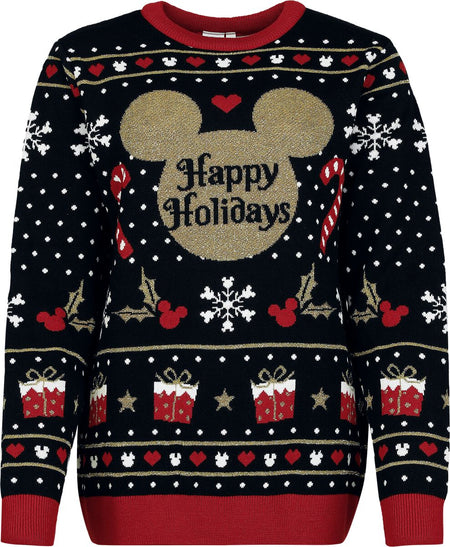 Pull de Noël Disney de Mickey & Minnie Mouse - Mickey Happy Holidays - S à XXL - pour Femme - multicolore - Mickey & Minnie Mouse