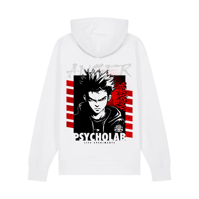 Sweat-shirt à capuche  de Psycholab - Anger - S à XL - pour Homme - blanc - Psycholab - View 2