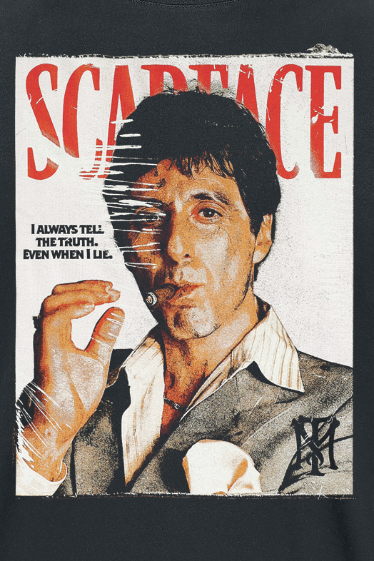 T-Shirt Manches courtes  de Scarface - Magazine Cover - Oversize - S à XXL - pour Homme - noir - Scarface - View 2