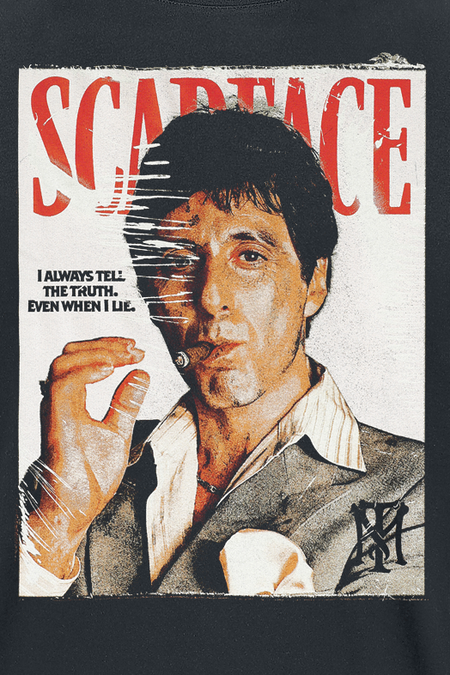 T-Shirt Manches courtes  de Scarface - Magazine Cover - Oversize - S à XXL - pour Homme - noir - Scarface - View 2