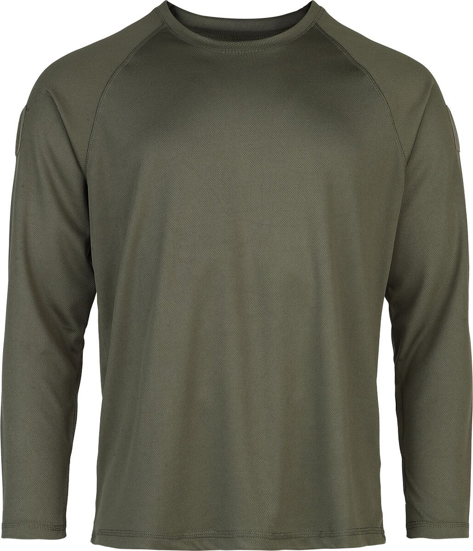 T-shirt manches longues  de Brandit - Top à manches longues et séchage rapide - S à M - pour Homme - olive - Brandit