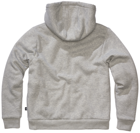 Sweat-shirt à capuche  de Brandit - Sweat à Capuche Zippé Doublé Teddy - M à 5XL - pour Homme - gris chiné - Brandit - View 2