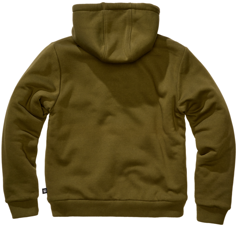 Sweat-shirt à capuche  de Brandit - Sweat à Capuche Zippé Doublé Teddy - M à 5XL - pour Homme - olive - Brandit - View 2