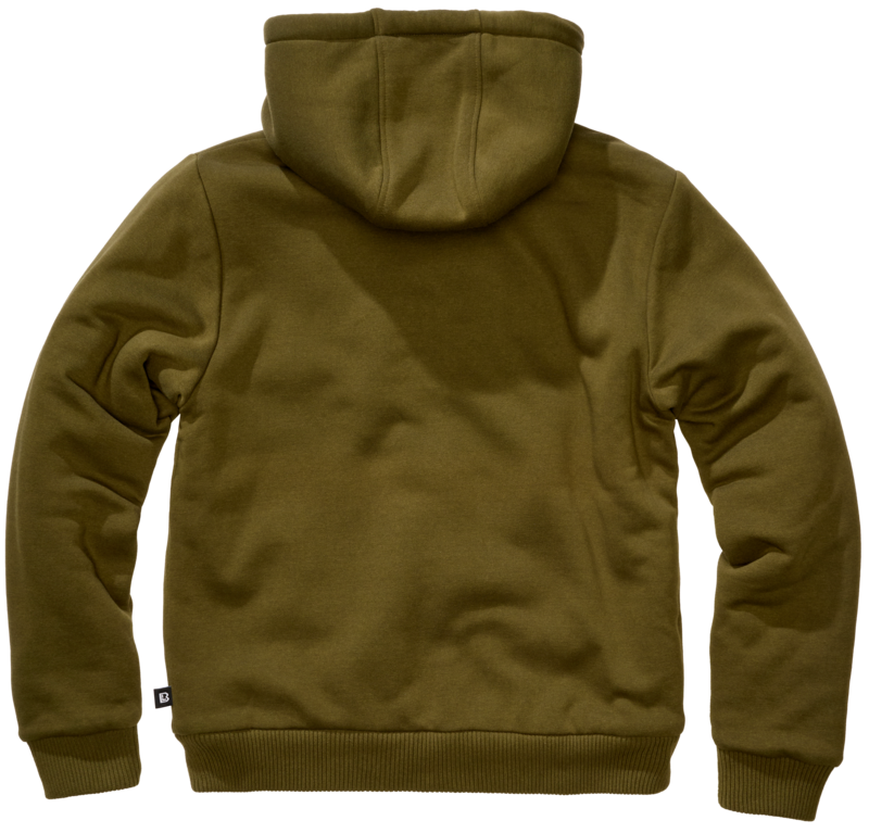 Sweat-shirt à capuche  de Brandit - Sweat à Capuche Zippé Doublé Teddy - M à 4XL - pour Homme - olive - Brandit - View 2