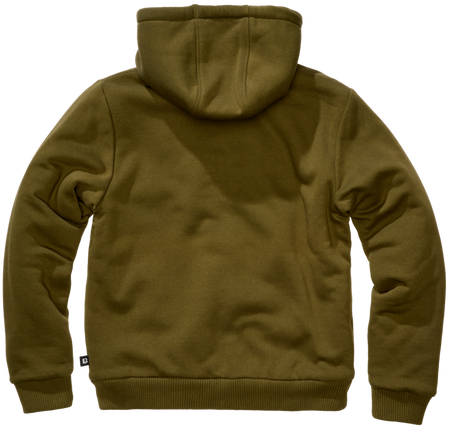 Sweat-shirt à capuche  de Brandit - Sweat à Capuche Zippé Doublé Teddy - M à 4XL - pour Homme - olive - Brandit - View 2