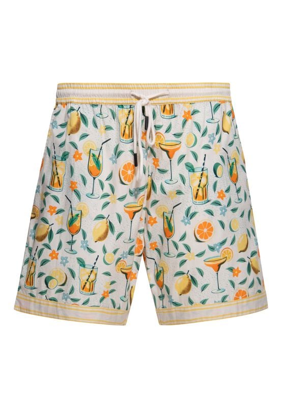Short Rockabilly de King Kerosin - Citrus Cocktail - Short - S à 3XL - pour Homme - crème - King Kerosin