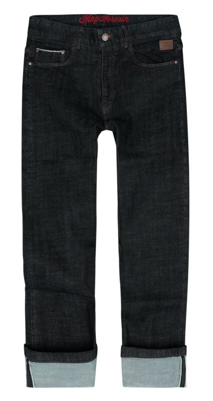 Jean Rockabilly de King Kerosin - Robin With Chinchback - W30L32 à W40L32 - pour Homme - bleu foncé - King Kerosin