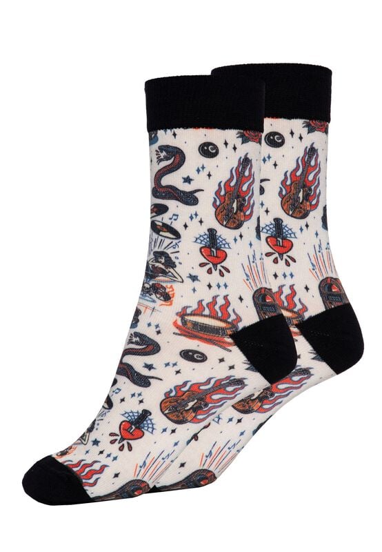 Chaussettes Rockabilly de King Kerosin - Rock' n' Roll - Chaussettes - EU39-42 à EU 43-46 - pour Homme - multicolore - King Kerosin