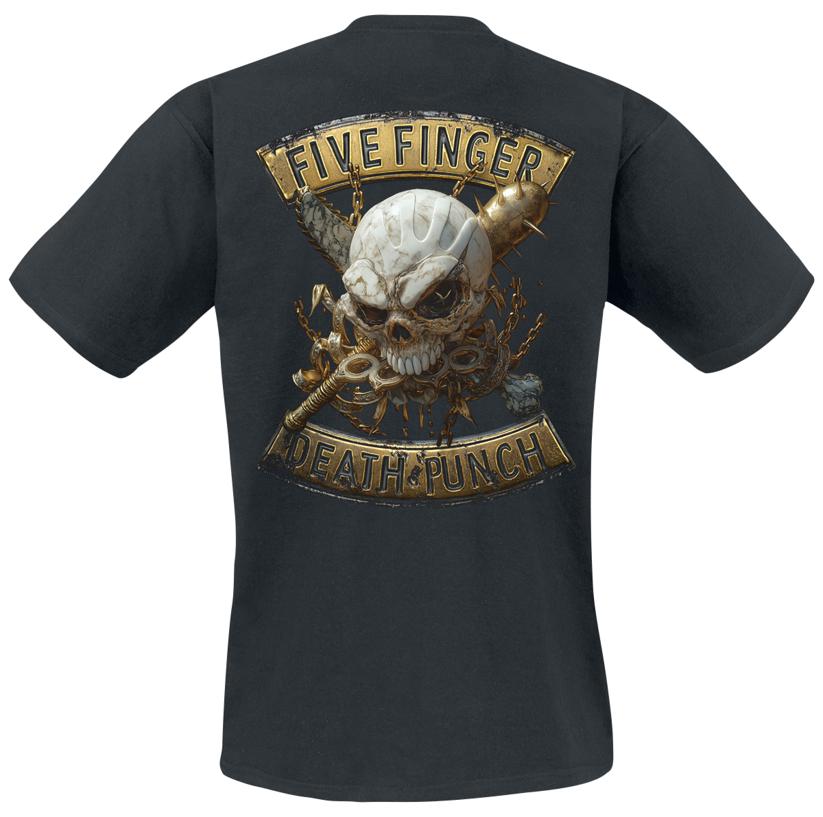 T-Shirt Manches courtes  de Five Finger Death Punch - Golden Horde XX - S à 5XL - pour Homme - noir - Five Finger Death Punch - View 2