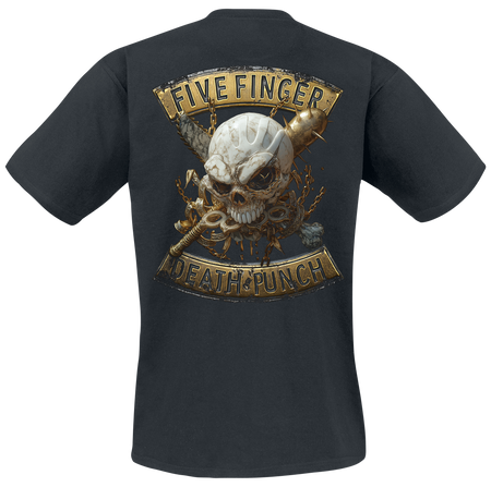 T-Shirt Manches courtes  de Five Finger Death Punch - Golden Horde XX - S à 5XL - pour Homme - noir - Five Finger Death Punch - View 2