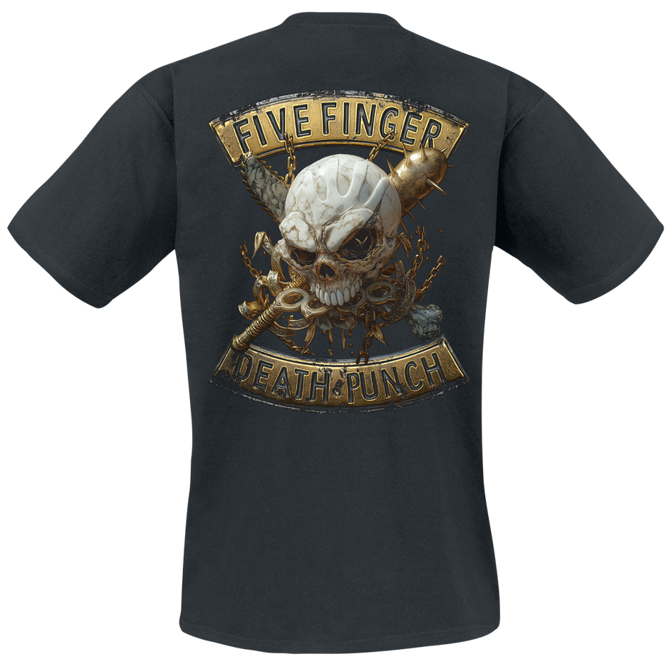 T-Shirt Manches courtes  de Five Finger Death Punch - Golden Horde XX - S à 5XL - pour Homme - noir - Five Finger Death Punch - View 2