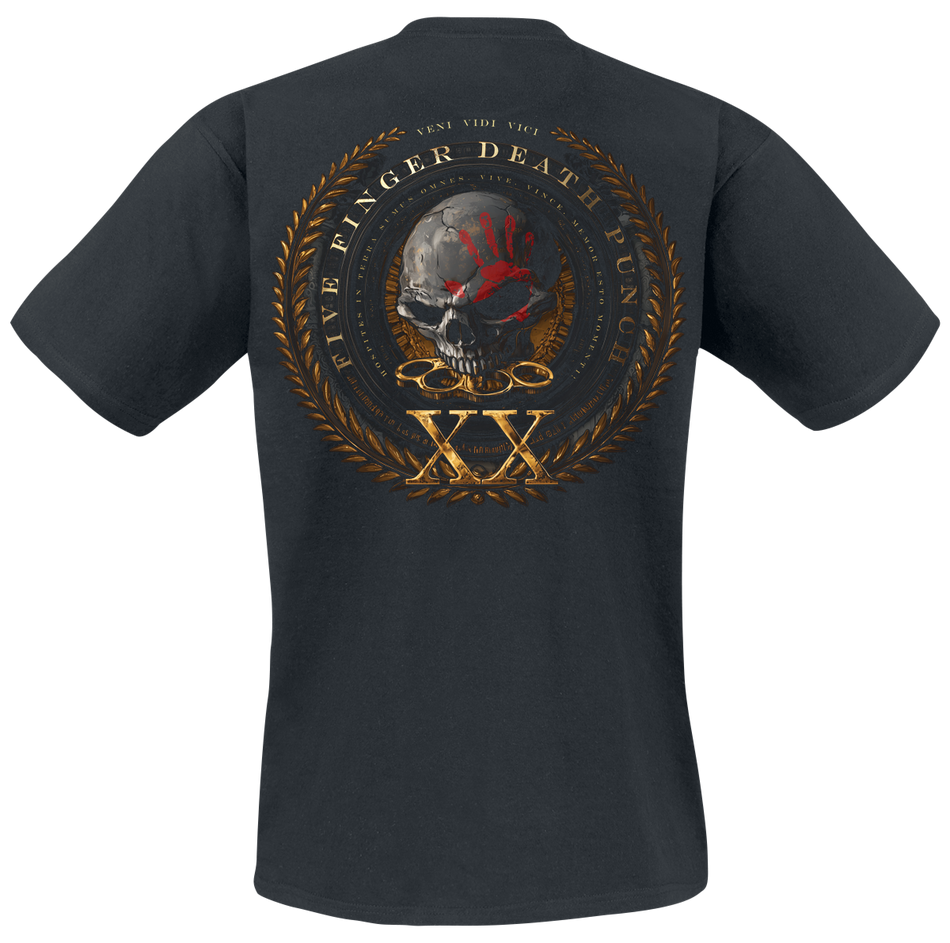 T-Shirt Manches courtes  de Five Finger Death Punch - XX Best Of - S à 5XL - pour Homme - noir - Five Finger Death Punch - View 2