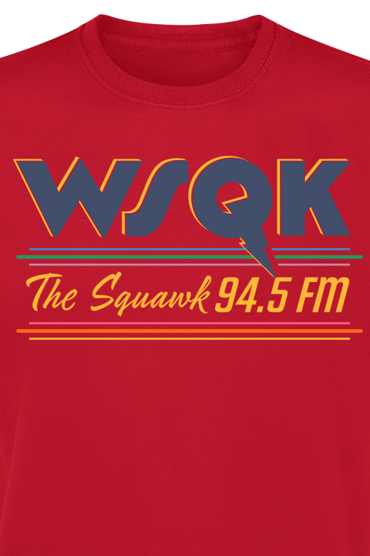 T-Shirt Manches courtes  de Stranger Things - Season 5 - The Squawk Logo - WSQK 94.5 FM - XL à XXL - pour Homme - rouge - Stranger Things - View 2