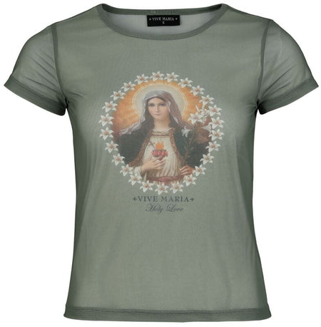 T-Shirt Manches courtes  de Vive Maria - Holy Green Maria - S à XXL - pour Femme - vert - Vive Maria