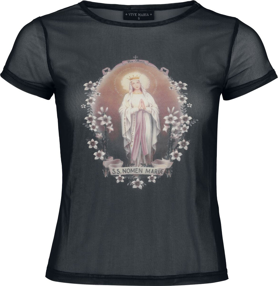 T-Shirt Manches courtes  de Vive Maria - Pray and Love - S à XXL - pour Femme - noir - Vive Maria