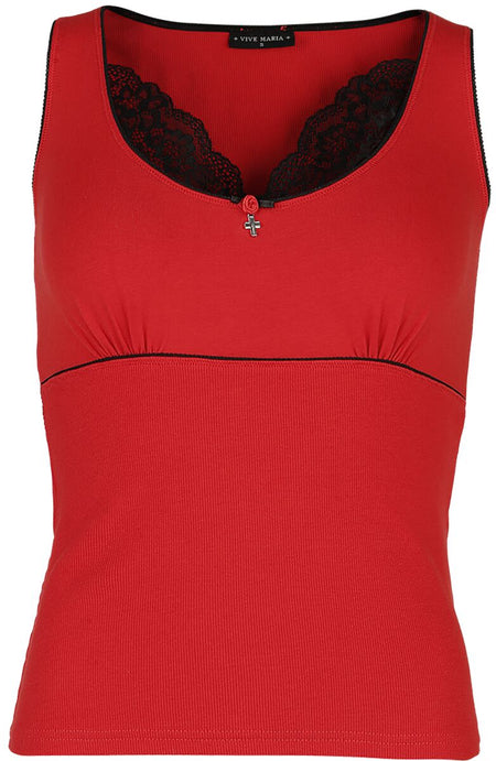 Top  de Vive Maria - Coquette Top - S à XXL - pour Femme - rouge - Vive Maria