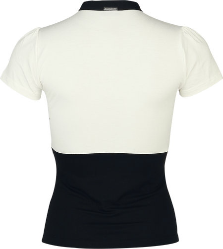 T-Shirt Manches courtes  de Vive Maria - French Love - S à XXL - pour Femme - noir/blanc cassé - Vive Maria - View 2