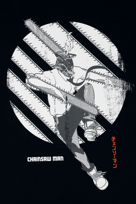 T-Shirt Manches courtes  de Chainsaw Man - S à XXL - pour Homme - noir - Chainsaw Man - View 2