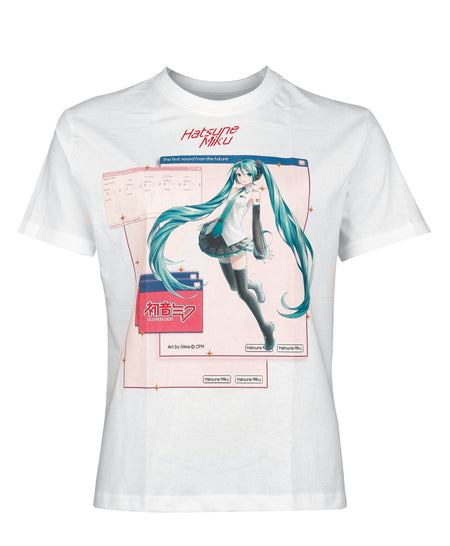 T-Shirt Manches courtes  de Hatsune Miku - Pop Up - S à XXL - pour Femme - blanc - Hatsune Miku