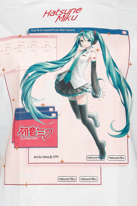 T-Shirt Manches courtes  de Hatsune Miku - Pop Up - S à XXL - pour Femme - blanc - Hatsune Miku - View 2