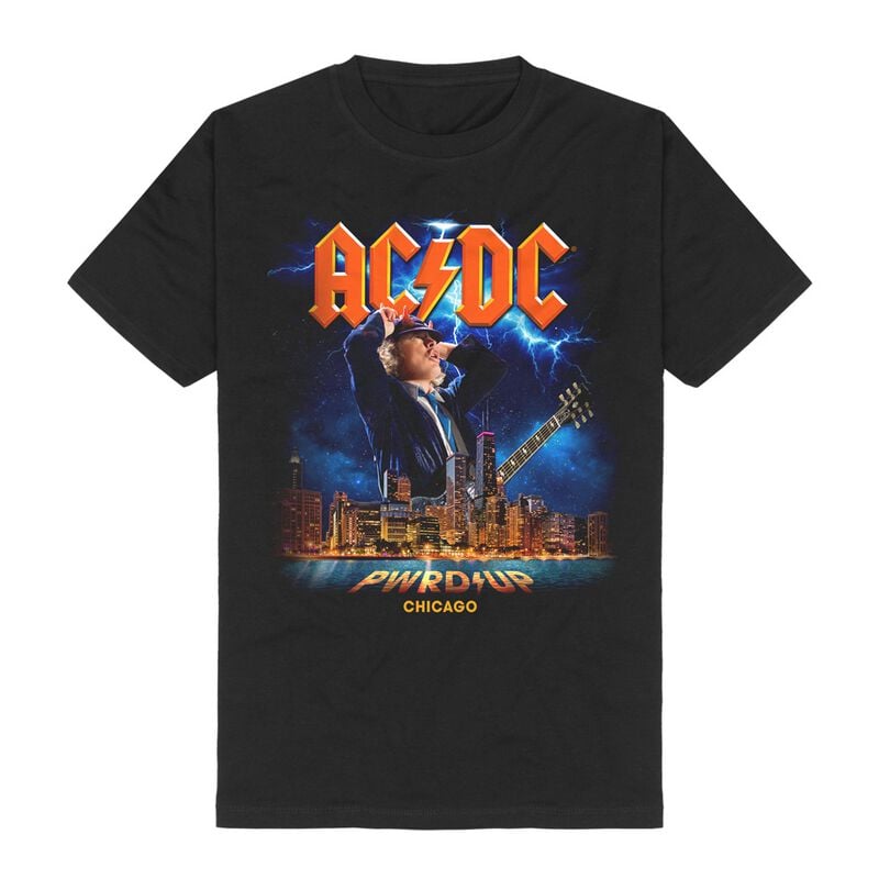 T-Shirt Manches courtes  de AC/DC - PWRUP Chicago - S à 3XL - pour Homme - noir - AC/DC