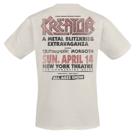 T-Shirt Manches courtes  de Kreator - Vancouver 1991 - S à 3XL - pour Homme - naturel - Kreator - View 2