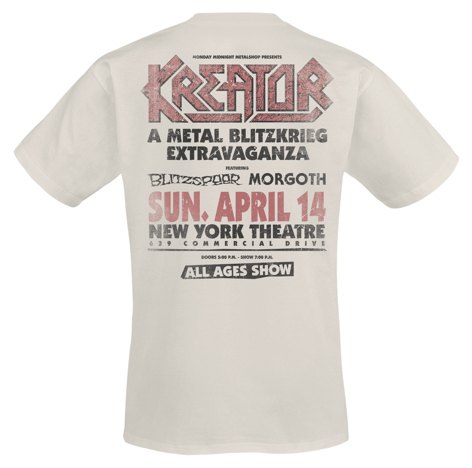 T-Shirt Manches courtes  de Kreator - Vancouver 1991 - S à 3XL - pour Homme - naturel - Kreator - View 2