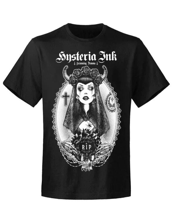 T-Shirt Manches courtes Gothic de Hysteria Ink - RIP Ink - S à 4XL - pour Homme - noir - Hysteria Ink