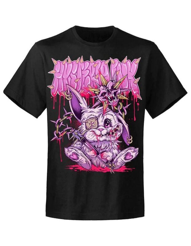 T-Shirt Manches courtes Gothic de Hysteria Ink - Ink Rabbit 666 Ink - S à XL - pour Homme - noir - Hysteria Ink