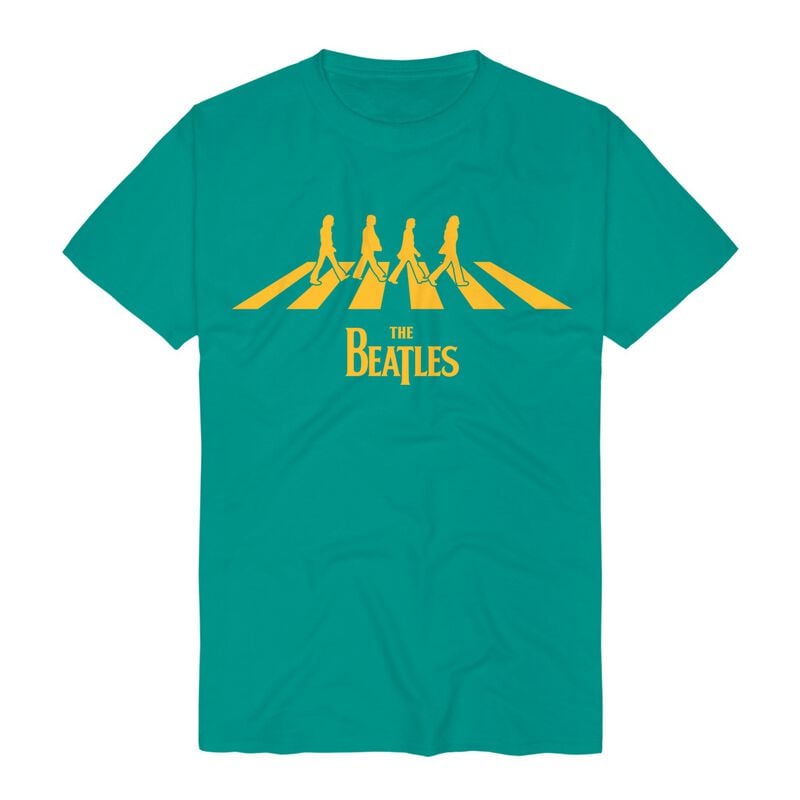 T-Shirt Manches courtes  de The Beatles - Abbey Road Silhouette - S à XXL - pour Homme - turquoise - The Beatles