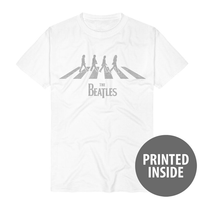 T-Shirt Manches courtes  de The Beatles - Abbey Road Silhouette - S à 3XL - pour Homme - blanc - The Beatles