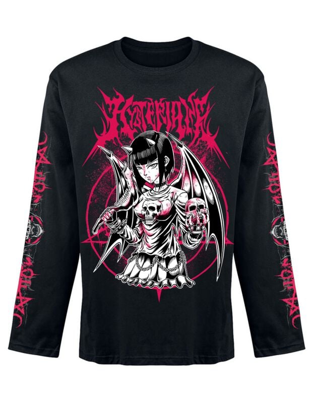 T-shirt manches longues Gothic de Hysteria Ink - Ink Manga Devil - S à 3XL - pour Homme - noir - Hysteria Ink