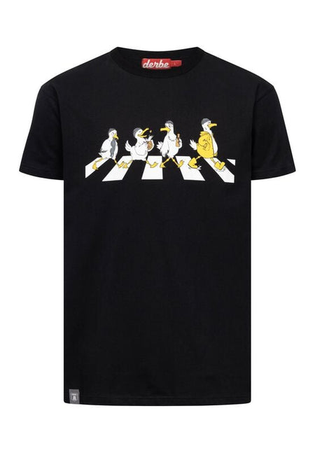 T-Shirt Manches courtes  de Derbe Hamburg - Mouettes - T-Shirt - S à 3XL - pour Homme - noir - derbe hamburg