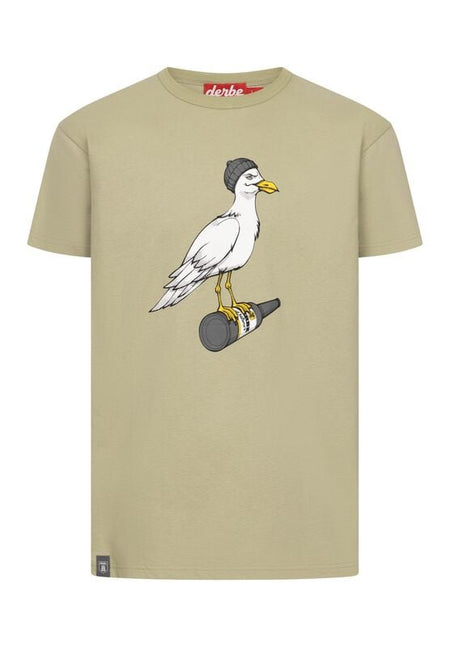T-Shirt Manches courtes  de Derbe Hamburg - Sturmmöwe T-Shirt - S à 3XL - pour Homme - ocre - derbe hamburg