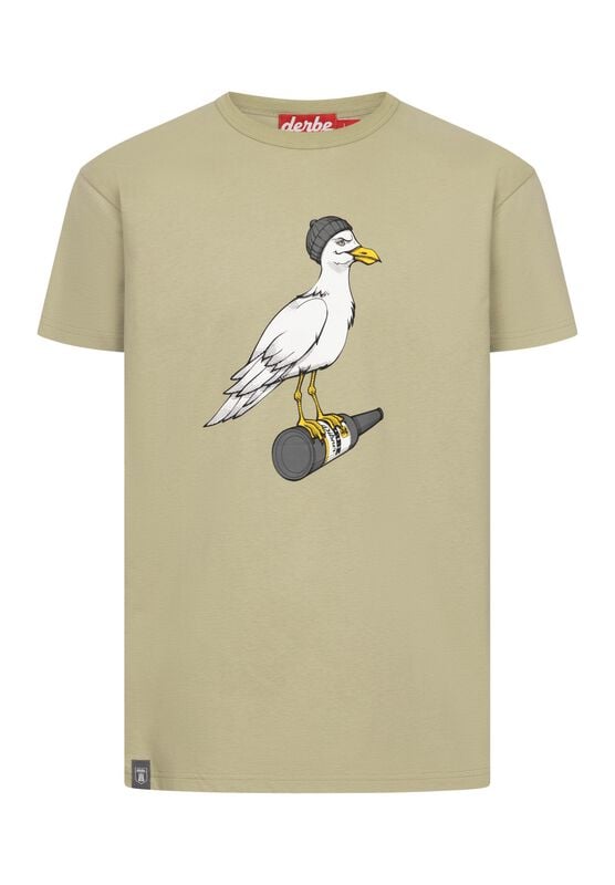 T-Shirt Manches courtes  de Derbe Hamburg - Sturmmöwe T-Shirt - S à 3XL - pour Homme - ocre - derbe hamburg