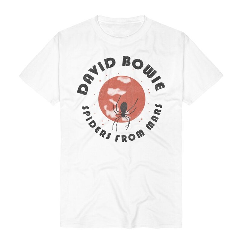 T-Shirt Manches courtes  de David Bowie - Spiders From Mars - S à 3XL - pour Homme - blanc - David Bowie