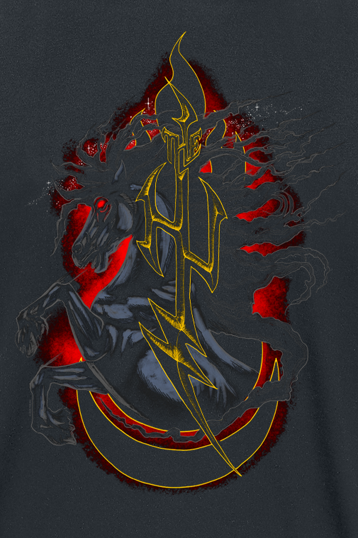 T-Shirt Manches courtes  de The Hu - Glowing Horse - S à XXL - pour Homme - noir - The Hu - View 2