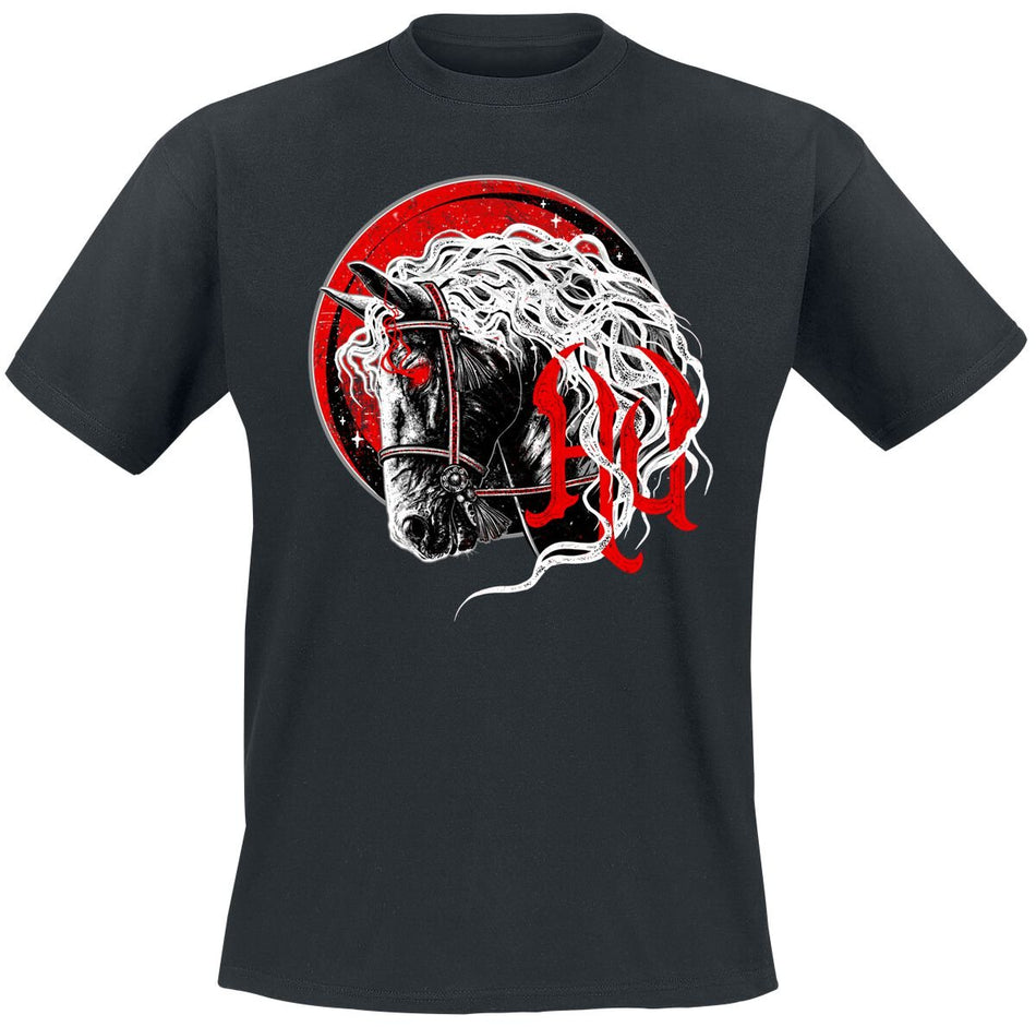 T-Shirt Manches courtes  de The Hu - Red Eyes Horse - S à XXL - pour Homme - noir - The Hu