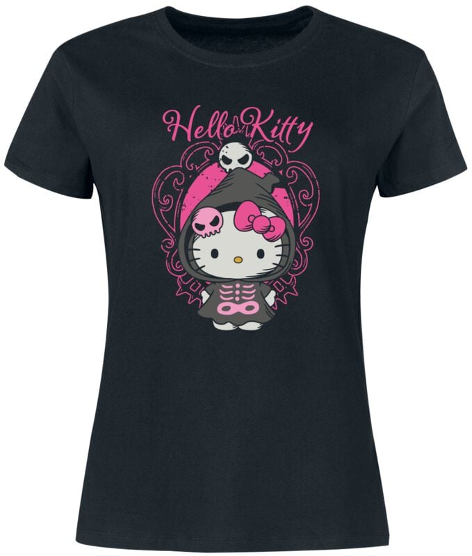 T-Shirt Manches courtes  de Hello Kitty - M à 3XL - pour Femme - noir - Hello Kitty