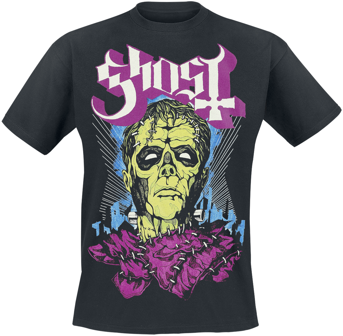 T-Shirt Manches courtes  de Ghost - Frank - Glow In The Dark - S à 5XL - pour Homme - noir - Ghost - View 2