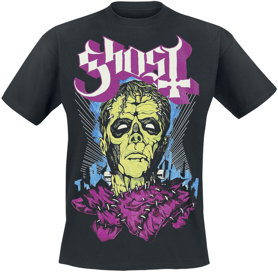 T-Shirt Manches courtes  de Ghost - Frank - Glow In The Dark - S à 5XL - pour Homme - noir - Ghost - View 2