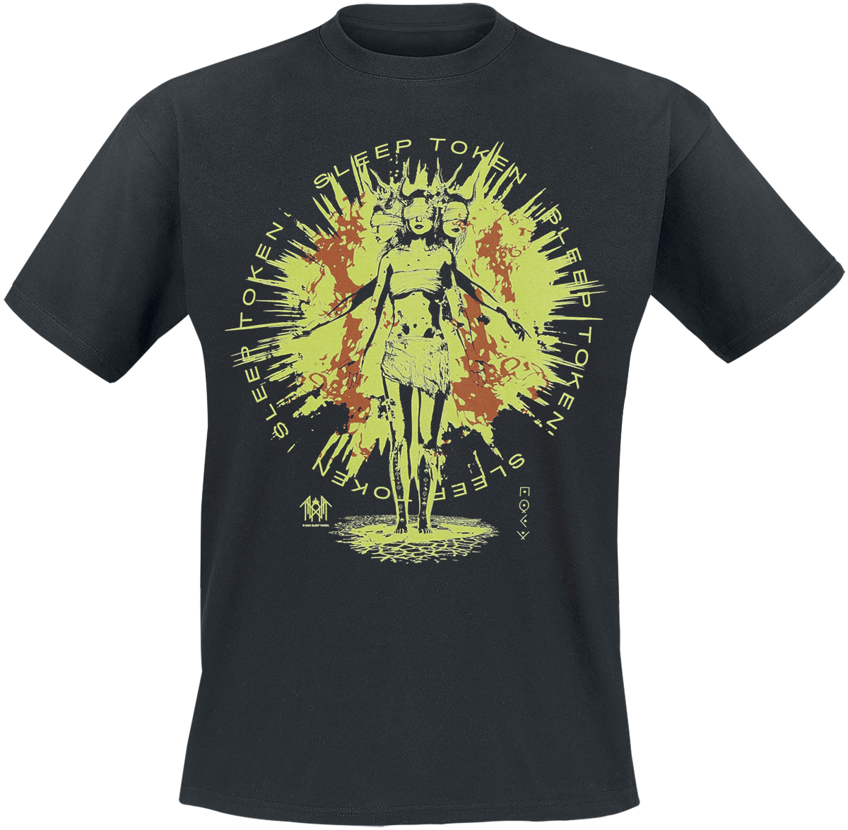T-Shirt Manches courtes  de Sleep Token - Rain - Glow In The Dark - S à 5XL - pour Homme - noir - Sleep Token - View 2