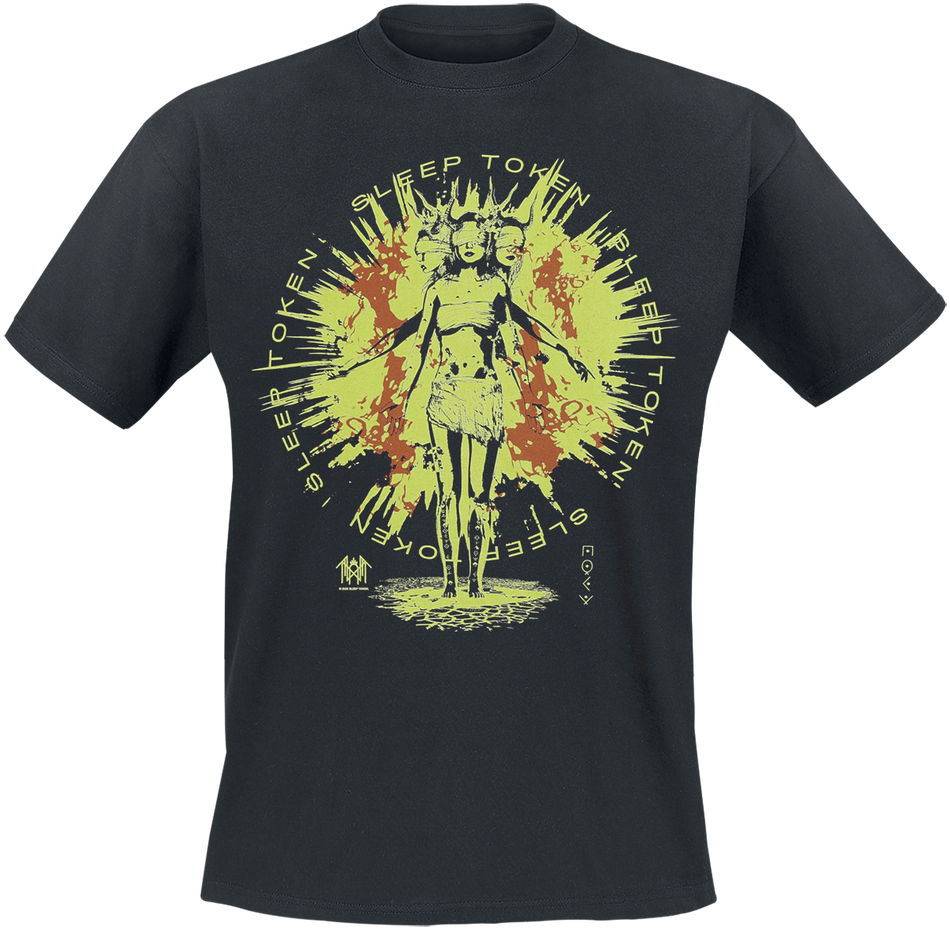 T-Shirt Manches courtes  de Sleep Token - Rain - Glow In The Dark - S à 5XL - pour Homme - noir - Sleep Token - View 2