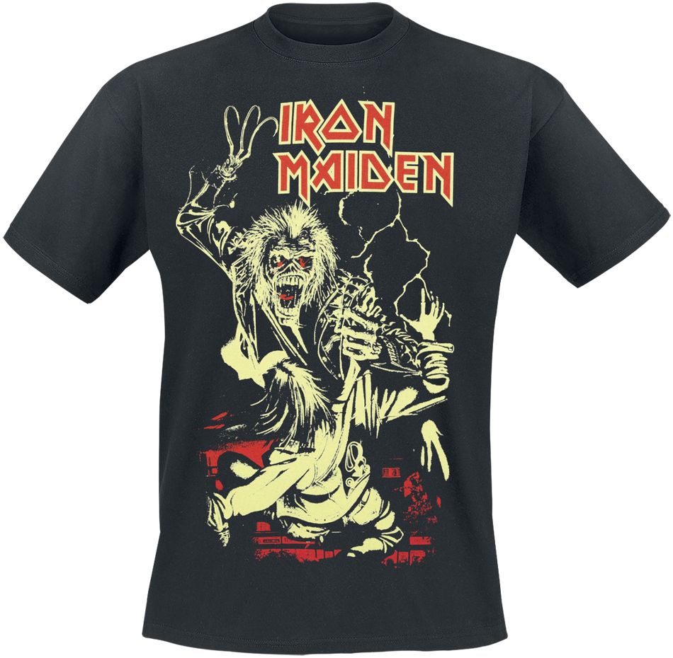 T-Shirt Manches courtes  de Iron Maiden - Fire Ring - Glow In The Dark - S à 5XL - pour Homme - noir - Iron Maiden - View 2