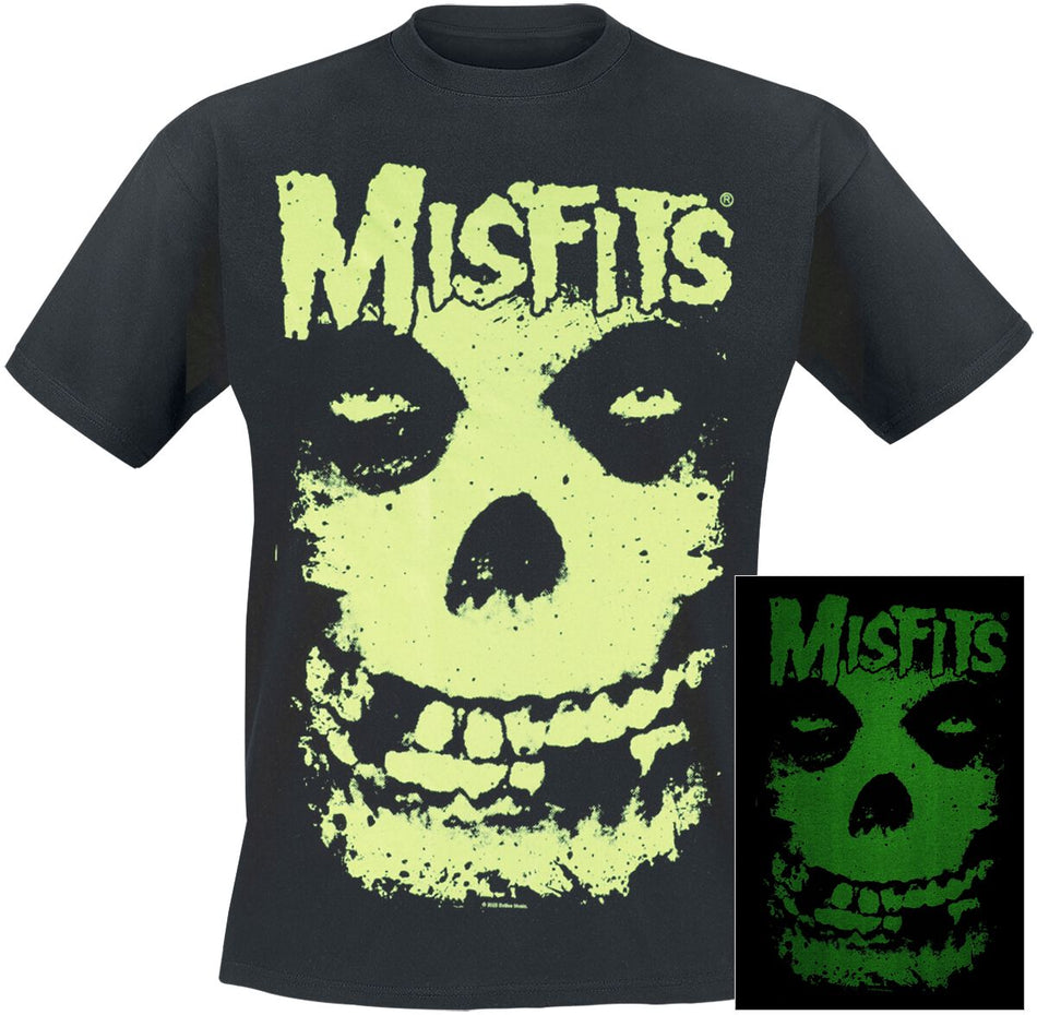 T-Shirt Manches courtes  de Misfits - Splat Art - Glow In The Dark - S à 5XL - pour Homme - noir - Misfits