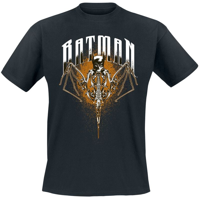 T-Shirt Manches courtes  de Batman - Batman - Squelette Chauve-Souris - M à 3XL - pour Homme - noir - Batman