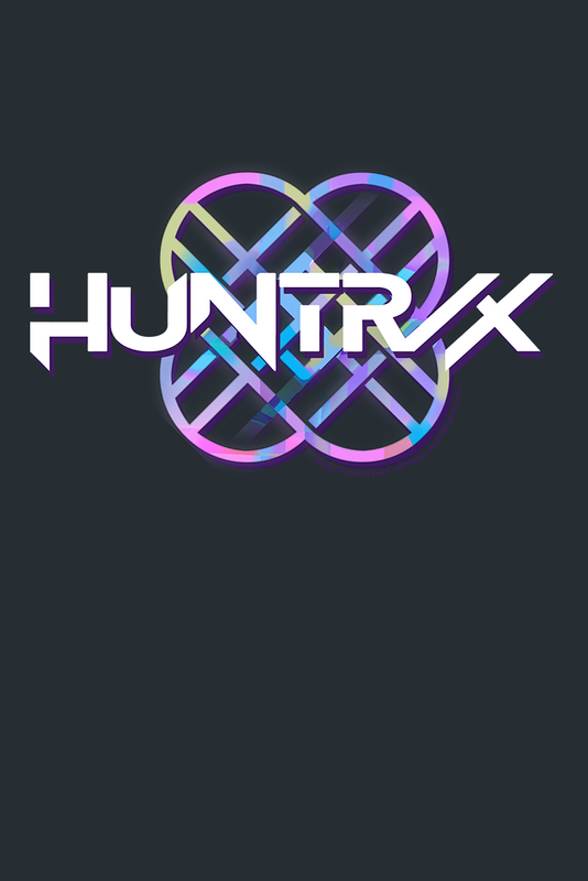 T-Shirt Oversize  de KPop Demon Hunters - Huntrix Logo - S à XXL - pour Unisexe - noir - KPop Demon Hunters - View 2