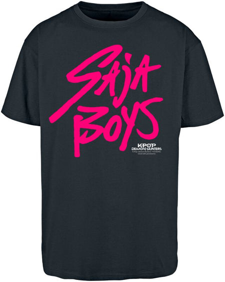 T-Shirt Oversize  de KPop Demon Hunters - Saja Boys Logo - S à XXL - pour Unisexe - noir - KPop Demon Hunters